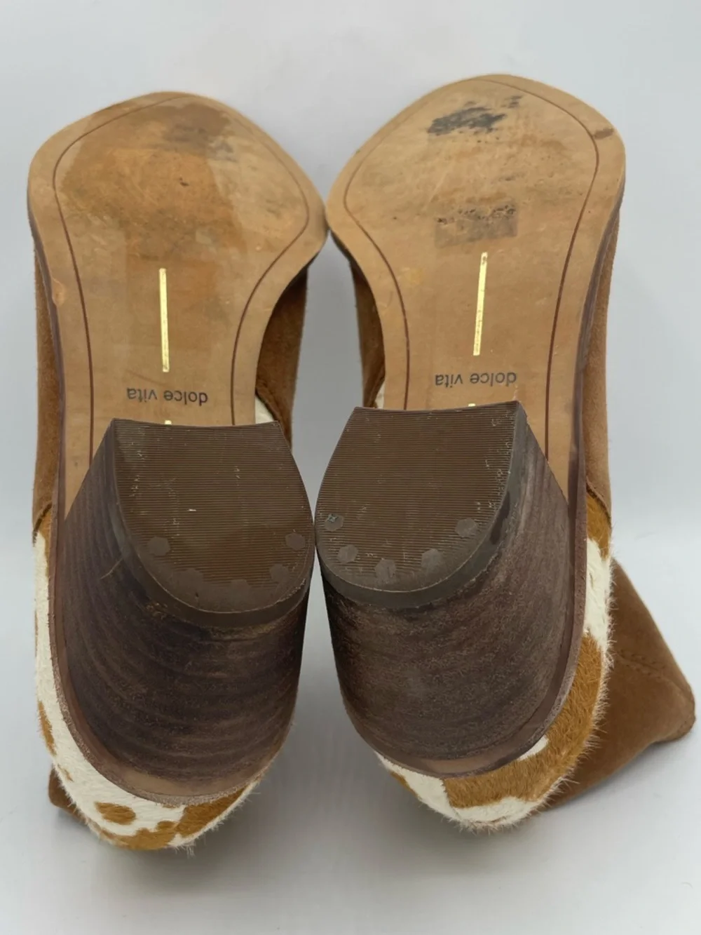 Dolce Vita Senica Suede Western Ankle Boot with Cowhide Heel Accent.